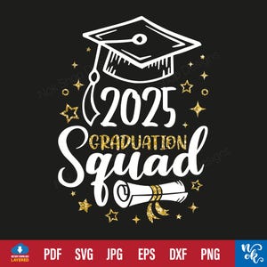 Graduación 2025 SVG, paquete de graduados 2025 SVG, Senior 2025 SVG, Clase de 25 SVG, Equipo de Graduados SVG, diploma SVG, graduado 2025 SVG