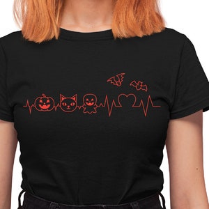Halloween Svg, Heartbeat Svg, pompoen Svg, Cute Ghost Spooky Svg, zeer fijne tekeningen Halloween Shirt Svg-bestanden voor Cricut, silhouet, sublimatie Png