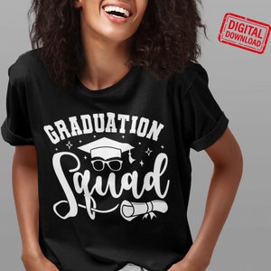 Graduation squad svg, Grad squad svg, personalized grad squad 2025 svg, graduation cap svg, Cut files for Cricut, Silhouette, grad squad svg