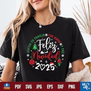 Natal em espanhol svg png, Feliz Navidad 2025 svg, Arquivos de corte SVG em espanhol para Cricut, Luzes de Navidad svg, Provérbios de Natal em svg para download