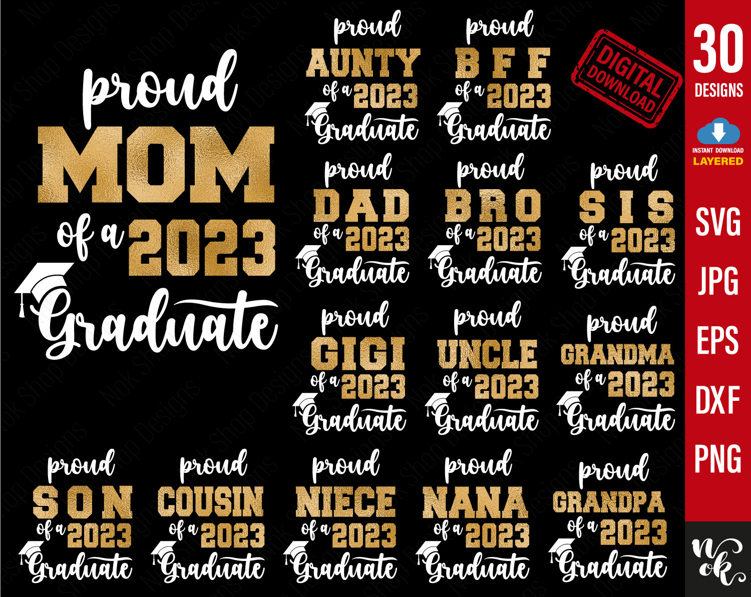 Proud Of A 2023 Graduate Svg Proud Mom Of A 2023 Senior Etsy Canada