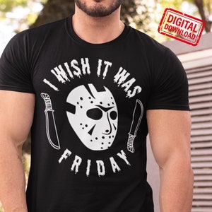 Ik wou dat het was vrijdag svg-bestanden voor Cricut, Spooky sublimatie Halloween shirt svg