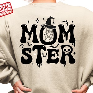 Momster Halloween SVG PNG: Funny Spooky Cricut Files (Digital Download)