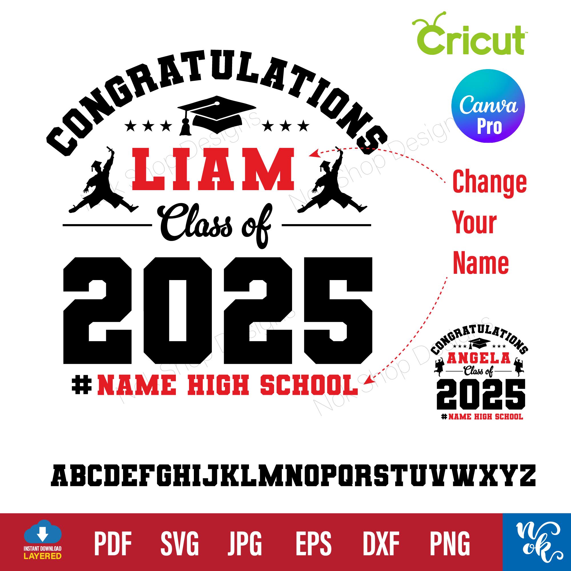 Class of 2025 SVG: Graduation Design for Cricut, Silhouette