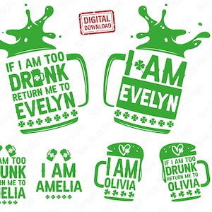 Als ik te dronken ben, breng me dan terug naar svg, St Patrick's Day Shirt svg, paren St Patrick Day Svg Gift, Svg-bestanden voor Cricut, Silhouette Cameo.