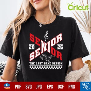 Senior Band SVG: Class of 2026, Music Cut File (Digital Download)