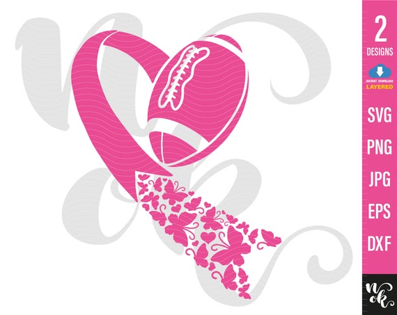 Football Breast Cancer Awareness Breastcancer Svg Hope for A | Etsy