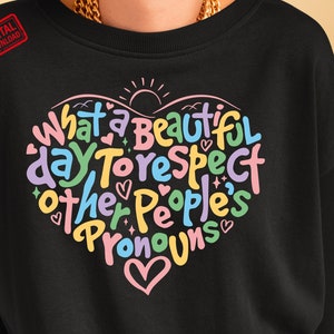 Quelle belle journée pour respecter les pronoms des autres Svg, LGBT Svg, fierté Svg, Gay Pride Svg, droits de l'homme Svg, fichier coupe Svg du mois de la fierté
