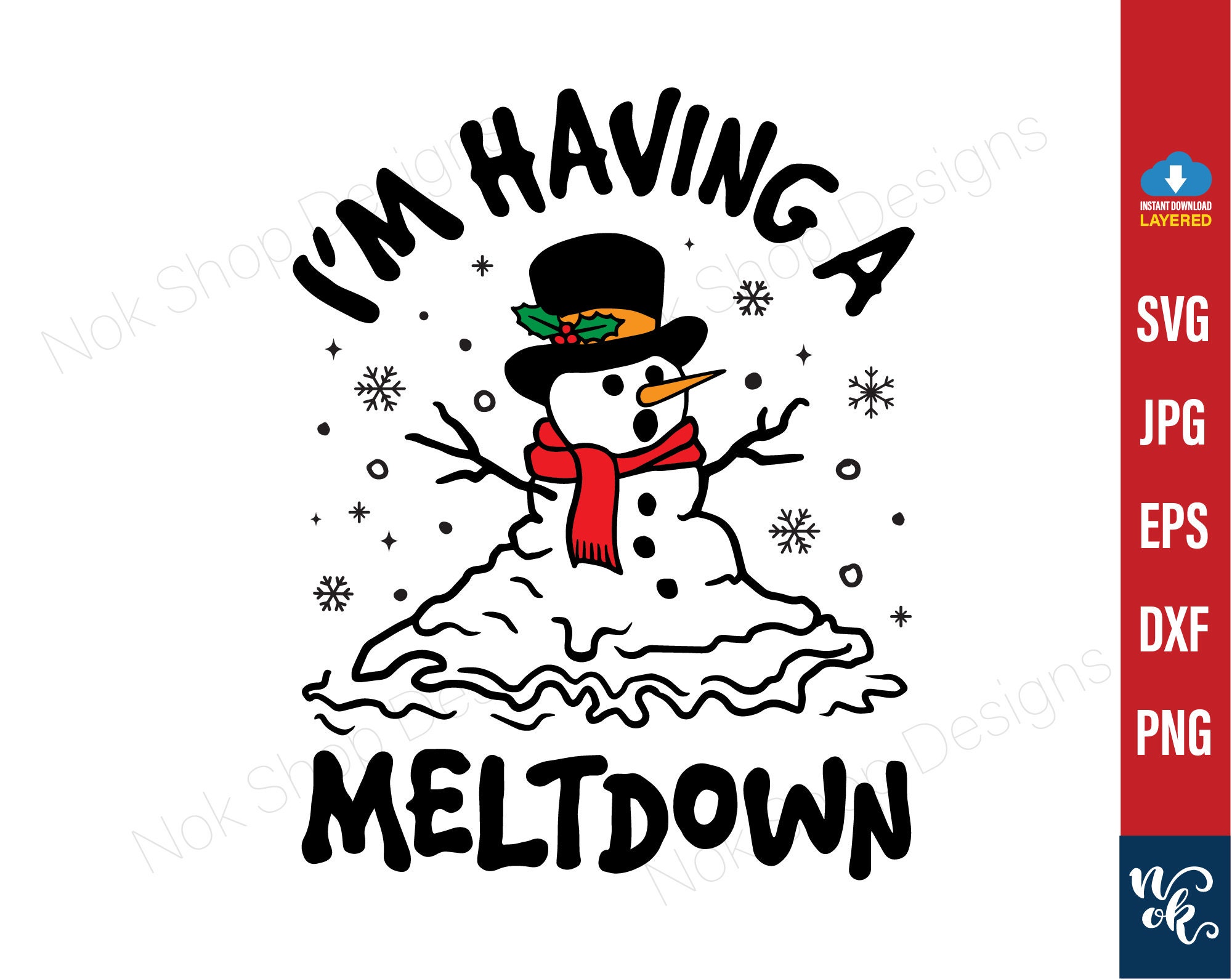 Melting Snowman SVG Vector Designs - Apex