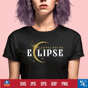 Totale zonsverduistering svg png, totale zonsverduistering svg, zonsverduistering gesneden bestand, totale zonsverduistering Png sublimatie DTF