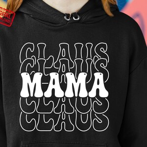 Mama Weihnachtsmann geschnitten Dateien, passendes Weihnachtsmann-Shirt png, Pullover Mama Shirt svg, Weihnachts-T-Shirt Png Sublimation, Feiertagssvg