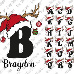 Christmas alphabet SVG Bundle, A-Z Letters svg for Cricut, Silhouette Cameo, png Sublimation, personalize Christmas gifts idea, family name