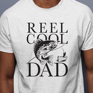 Reel Cool Dad svg, Angeln Papa lustige Farthers Day Shirt png, Cut Datei für Cricut, Bass Fisch Silhouette