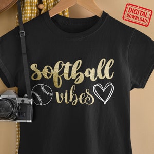 Softball vibes svg, Softball Mom Shirt SVG, Softball SVG, Softball mom Svg, Sports mom Svg, Cheer squad Svg File Cricut Silhouette
