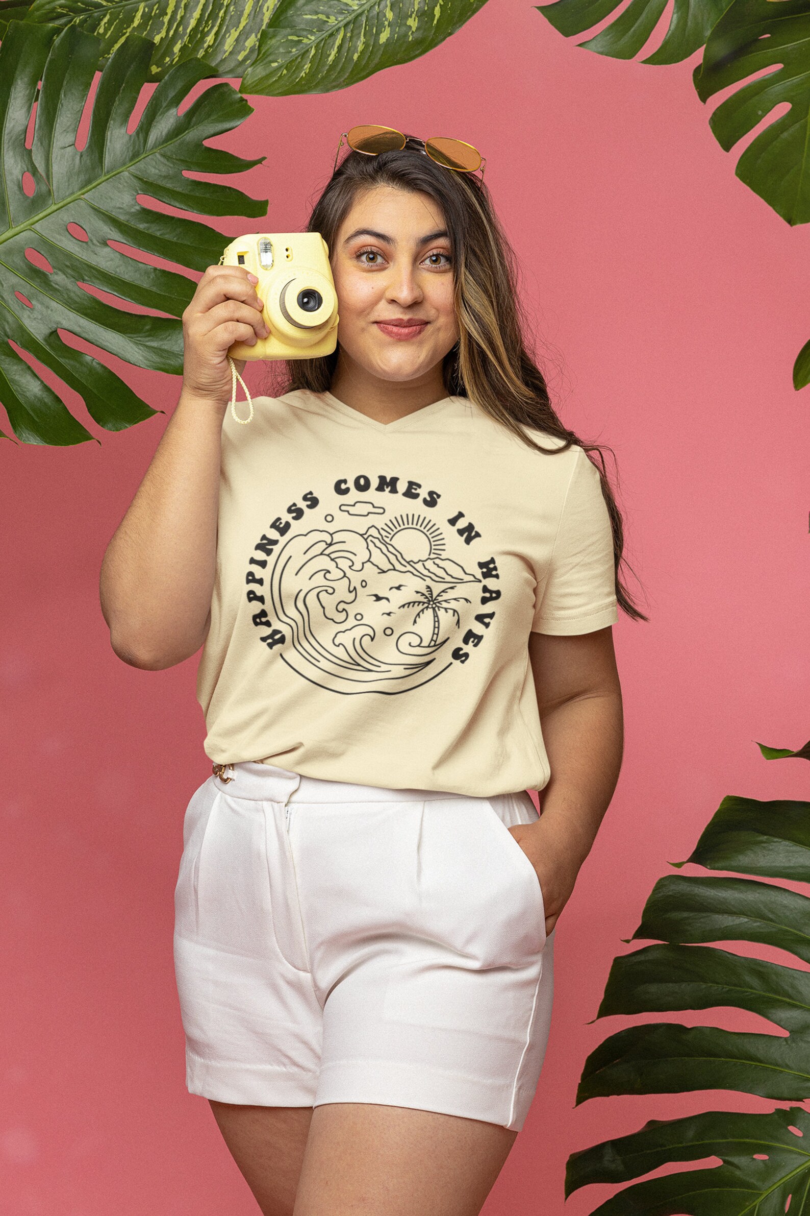 Happiness Comes in Waves SVG Summer Svg Positive Svg Waves - Etsy