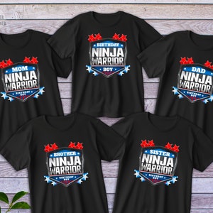 PNG Shirt, Ninja Party, American Ninja Birthday Shirt, Birthday Boy Girl, Family Birthday Shirt, Custom Tshirt, Digital PNG Download