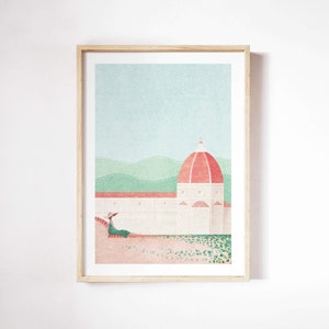 Florence Print by Henry Rivers | Duomo Wall Art | Florence Art Poster