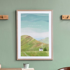 Scotland Poster Print by Henry Rivers | Scotland Wall Art | Scotland Art Poster