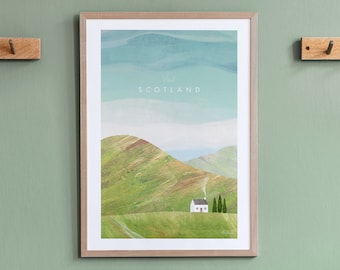 Scotland Poster Print by Henry Rivers | Scotland Wall Art | Scotland Art Poster