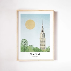 New York Kunstdruck von Henry Rivers | New York Wandkunst | New York Kunst Poster