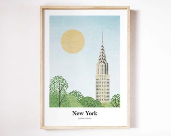 New York Print by Henry Rivers | New York Wall Art | New York Art Poster