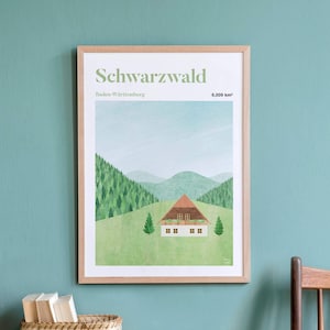 Schwarzwald Print von Henry Rivers | Schwarzwald Wandbild | Schwarzwald Poster
