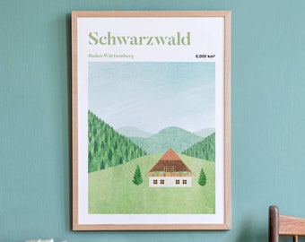 Schwarzwald Print by Henry Rivers | Black Forest Wall Art | Schwarzwald Art Poster