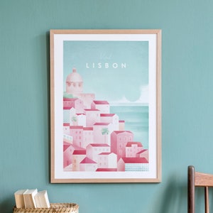 Lisbon Print by Henry Rivers | Lisbon Wall Art | Lisbon Art Poster