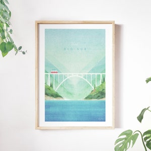 Big Sur Print by Henry Rivers | Bixby Bridge Wall Art | Big Sur Art Poster