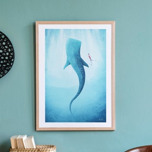 Whale Shark Print by Henry Rivers | Whale Shark Wall Art | Whale Shark Art Poster