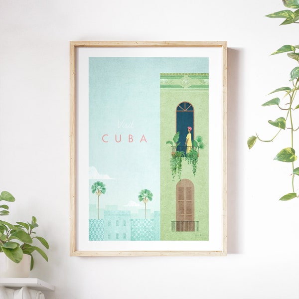 Cuba Imprimer par Henry Rivers | Art mural cubain | Affiche d'art cubaine
