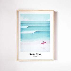 Santa Cruz Print by Henry Rivers | Santa Cruz Wall Art | Santa Cruz Art Poster