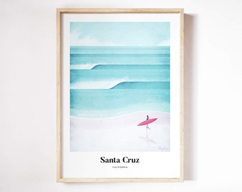 Santa Cruz Print by Henry Rivers | Santa Cruz Wall Art | Santa Cruz Art Poster