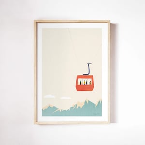 Impression de téléphérique de ski par Henry Rivers | Art mural montagne ski | d'art de télécabine de ski de Zazzle.be Liste d'envies Vous avez des idées ? Skieur en téléphérique | Ski Montagnes Art