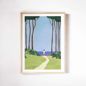 Tagesausflug, Küstenwald Poster von Henry Rivers | Wand Kunst Druck | Kunst Poster |