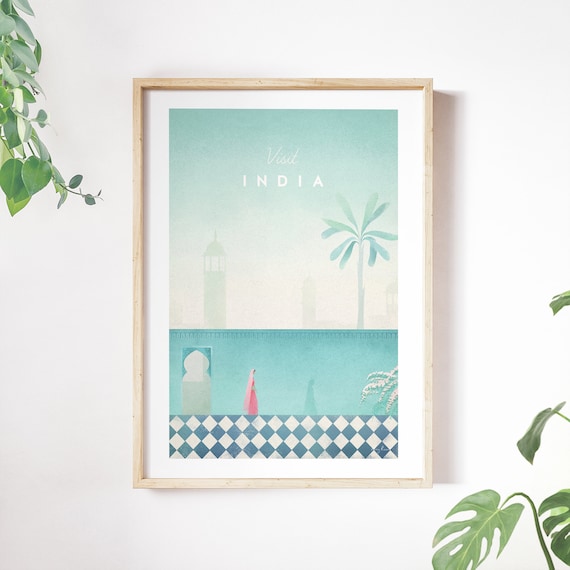 ヘンリー・リバーズによるインド旅行ポスタープリント | インド旅行