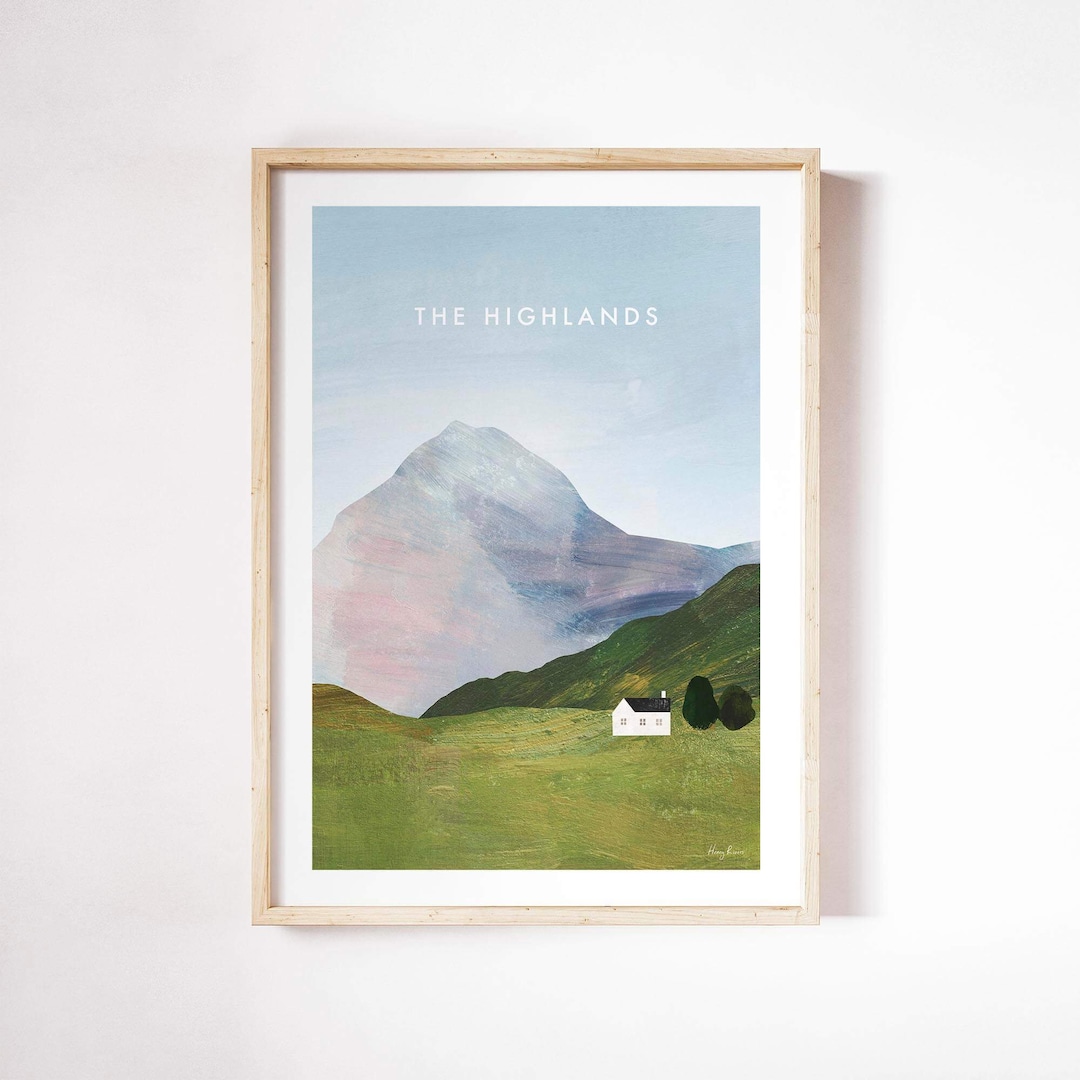 Highlands, Scotland Print by Henry Rivers | Highlands Wall Art Print ...