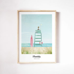 Florida afdrukken door Henry Rivers | Florida kunst aan de muur | De Affiche van de Kunst van Florida