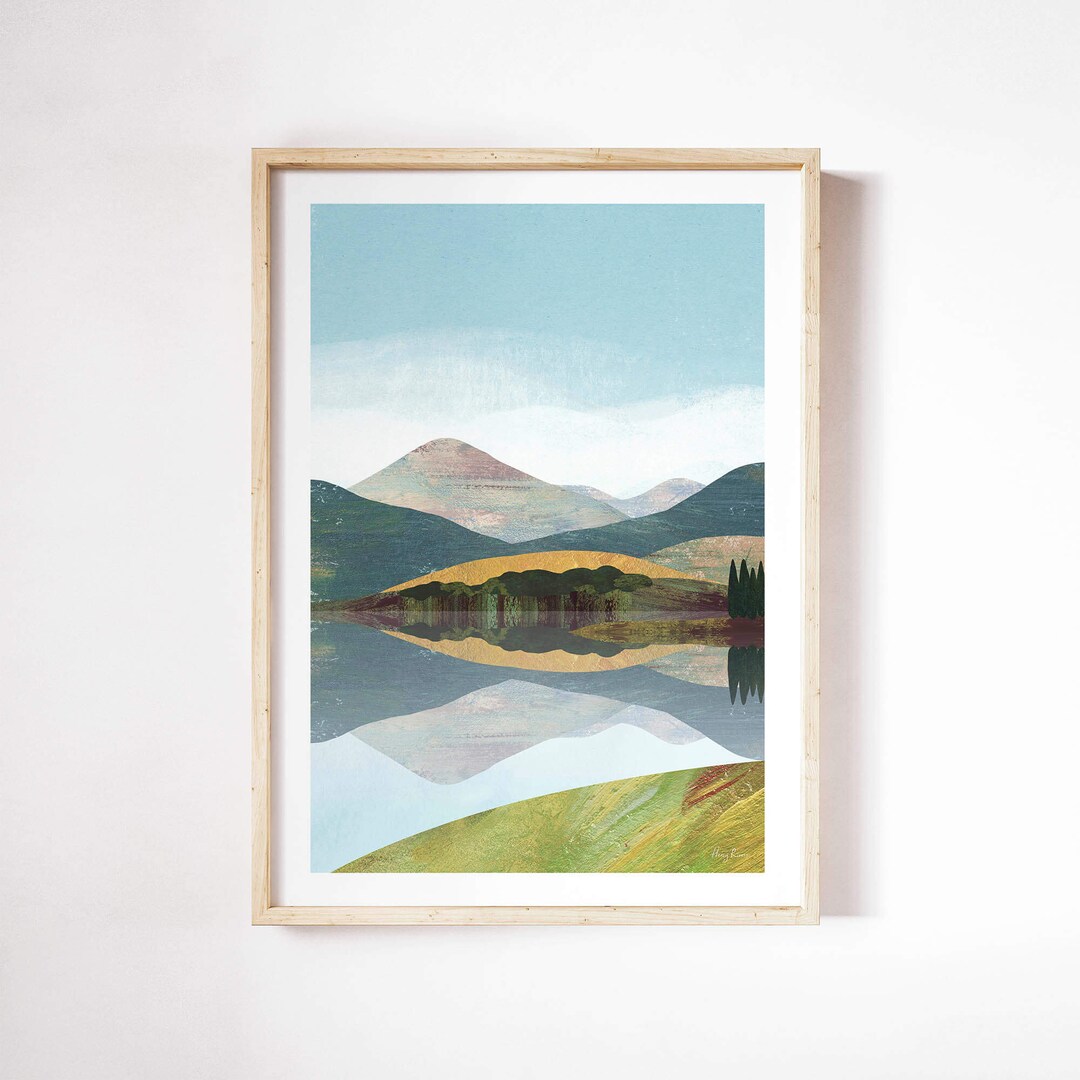 Mountain Lake Print by Henry Rivers | Wall Art Print | Art Poster ...
