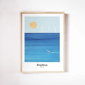 Brighton Print by Henry Rivers | Brighton Wall Art | Brighton Art Poster