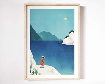 Les Calanques, Marsella Impresión por Henry Rivers / Impresión de arte de pared / Cartel de arte /