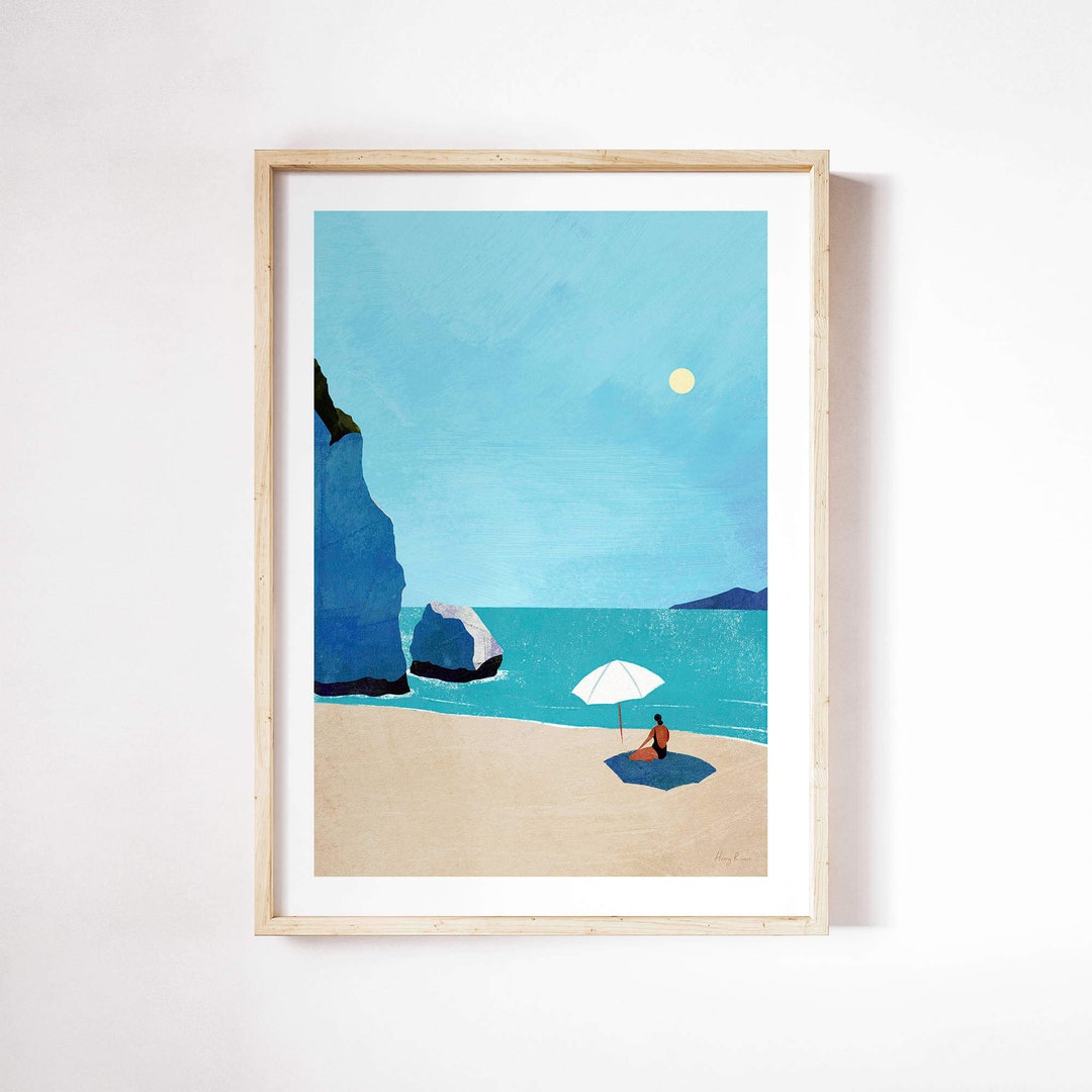 Beach Girl III Print by Henry Rivers | Parasol, Beach, Summer, Vacation ...