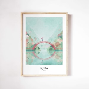 Kyoto Print by Henry Rivers | Kyoto Wall Art | Kyoto Art Poster