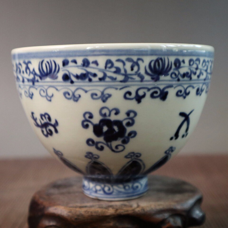 Chinese Ceramic Blue and White Pattern Small Bowl Etsy