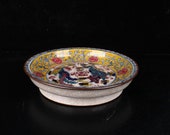 Chinese antique Kangxi style stiletto with colorful dragon and phoenix pattern