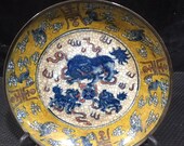 Chinese antique hand-painted bucket color plate in the Kangxi reign of the Qing dynasty