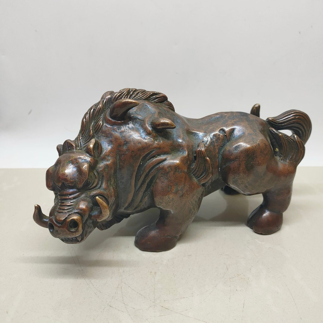 Exquisite and Rare Pure Copper Wild Boar Statue Ornaments Etsy