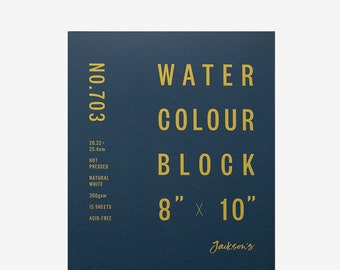Jackson's Hot Pressed Watercolour Paper Block: 300gsm, 15 Sheets