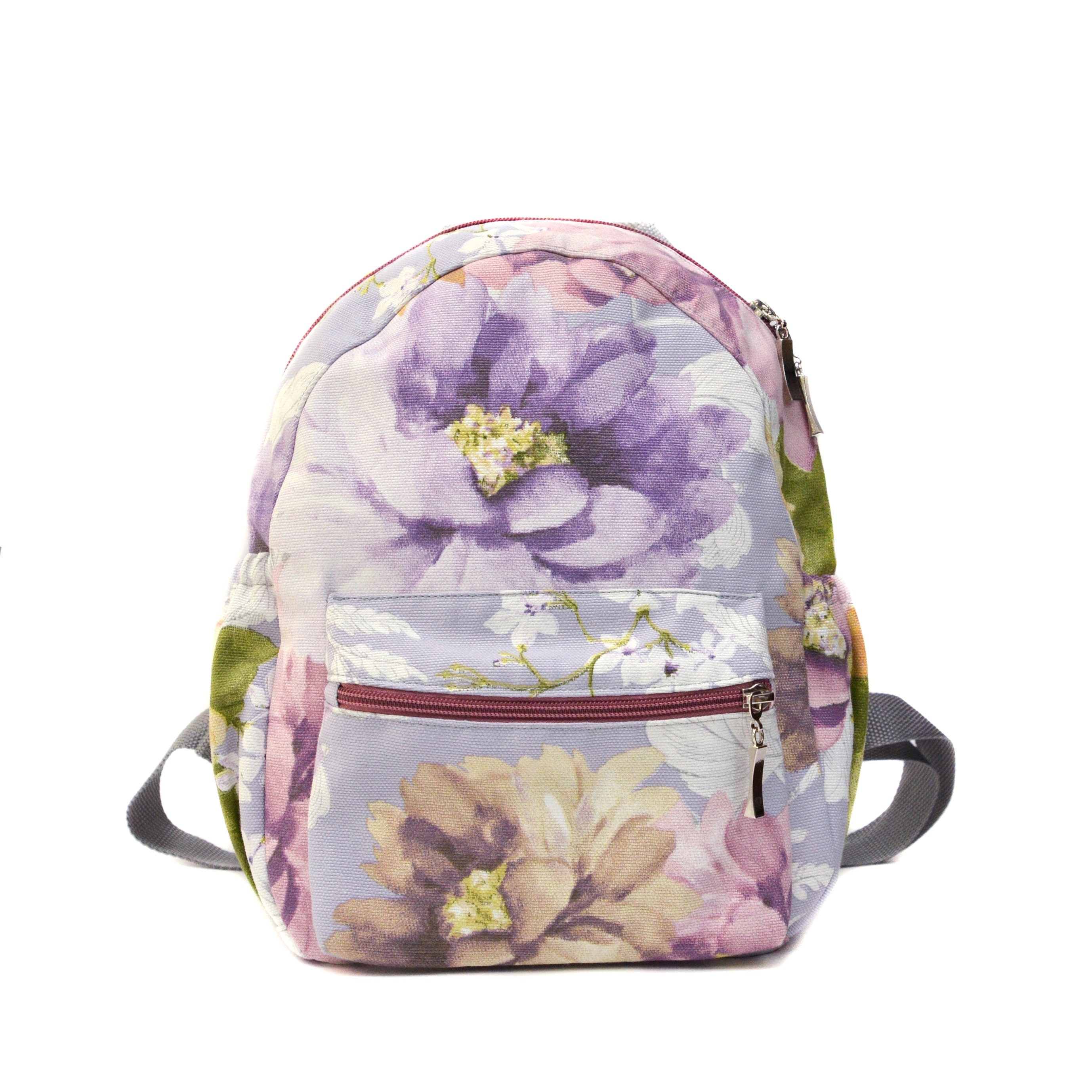leather flower backpack