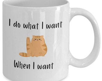 Funny I Do What I Want Mug Gift for Friend Coworker Coffee Mug Gift for Him or Her